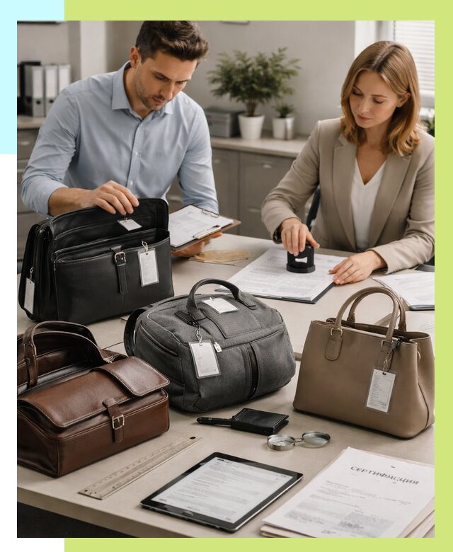 Сертификация сумок в Ишимбае от 7606 руб. | Алешин-Шмб