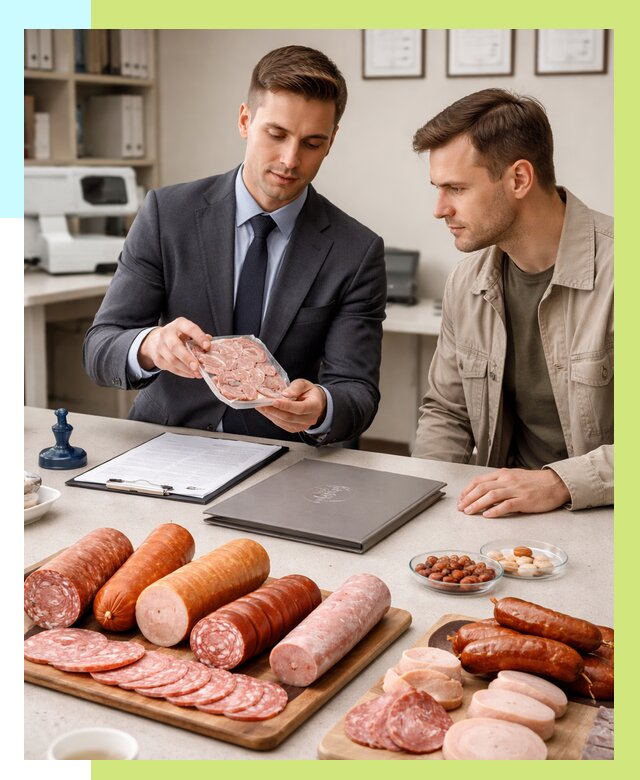 Сертификация колбасных изделий в Ишимбае от 7606 р. | Алешин-Шмб